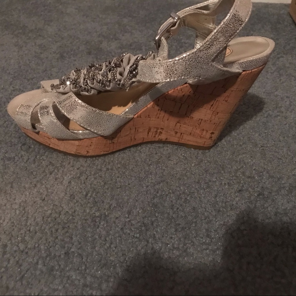 silver shoes